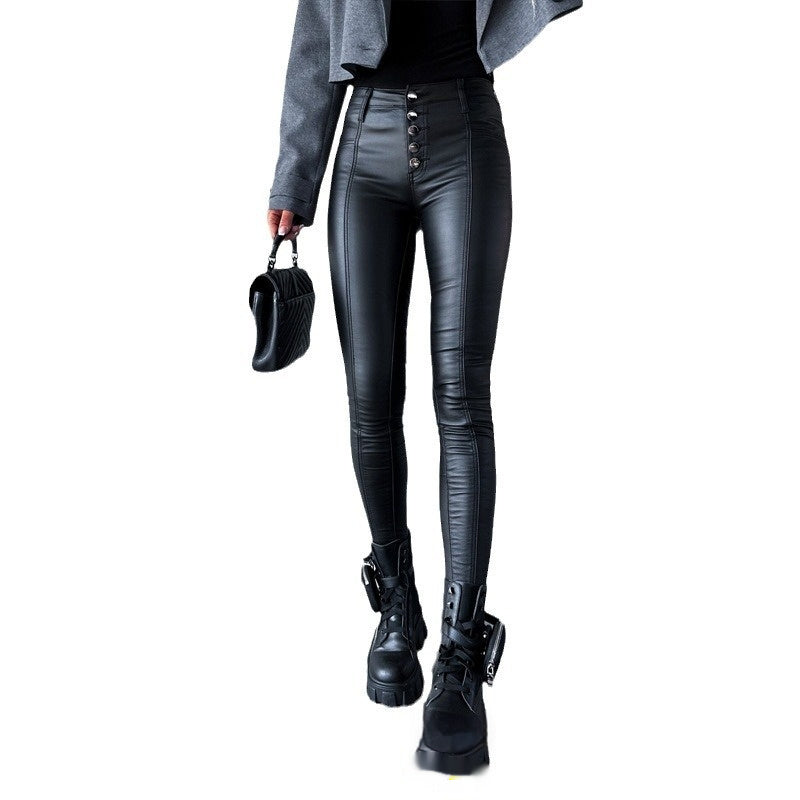 Leggins in pelle ecologica