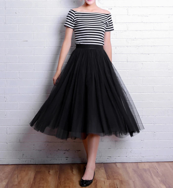 Long Tulle Skirt