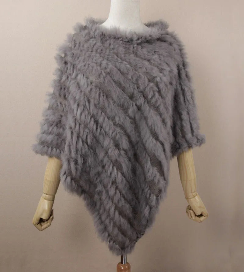 Poncho di Pelliccia sintetica