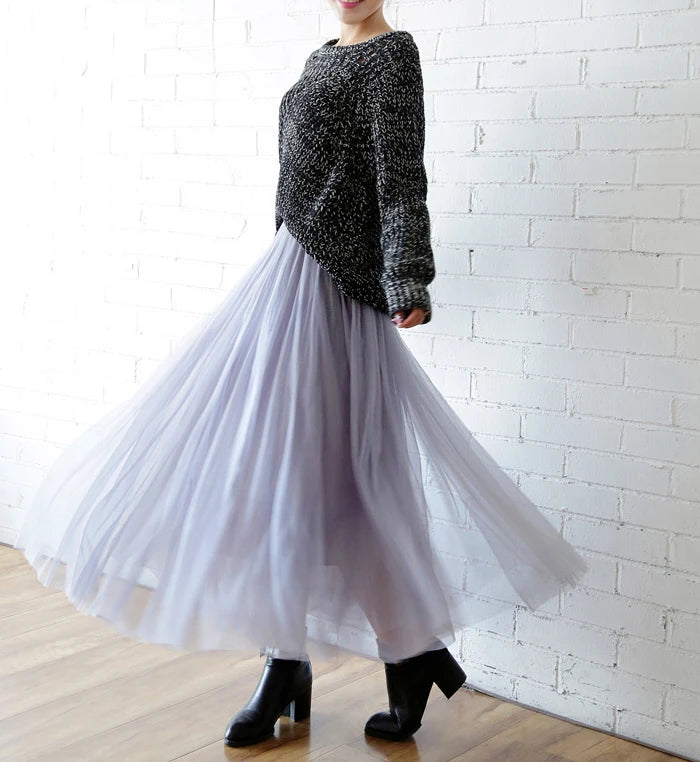 Long Tulle Skirt