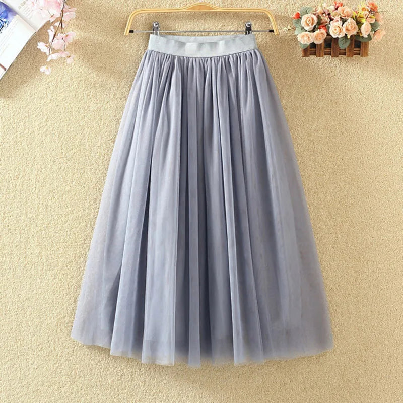Long Tulle Skirt