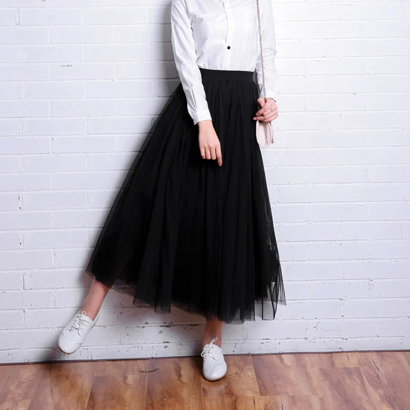 Long Tulle Skirt