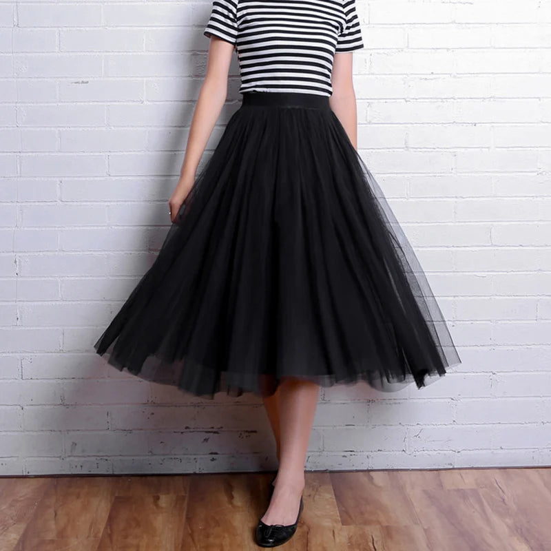Long Tulle Skirt