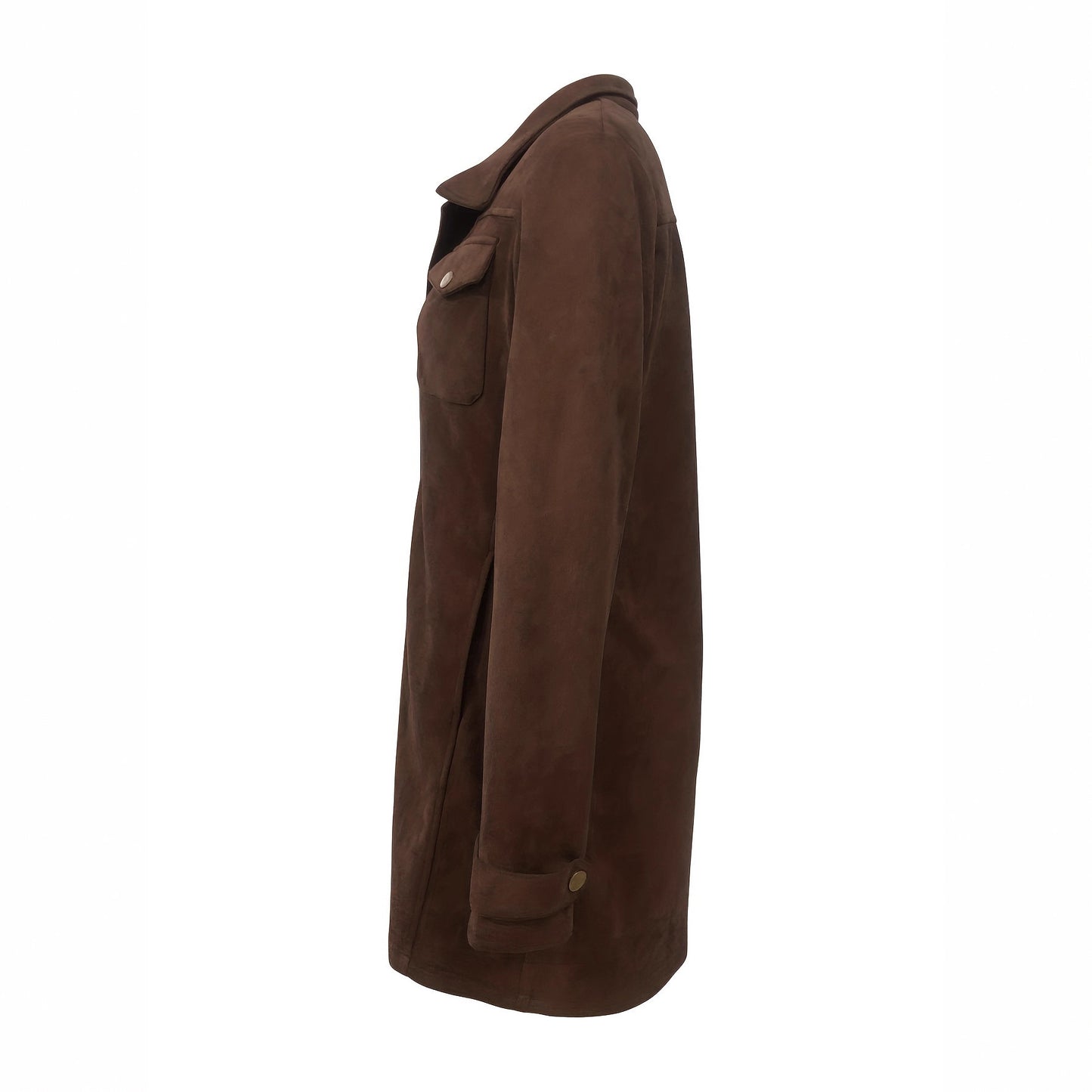 Giacca retrò casual in camoscio