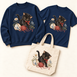 Storybook — Curious Kitten — Navy apparel preview