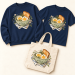 Storybook — Playful Breakfast — Navy apparel preview