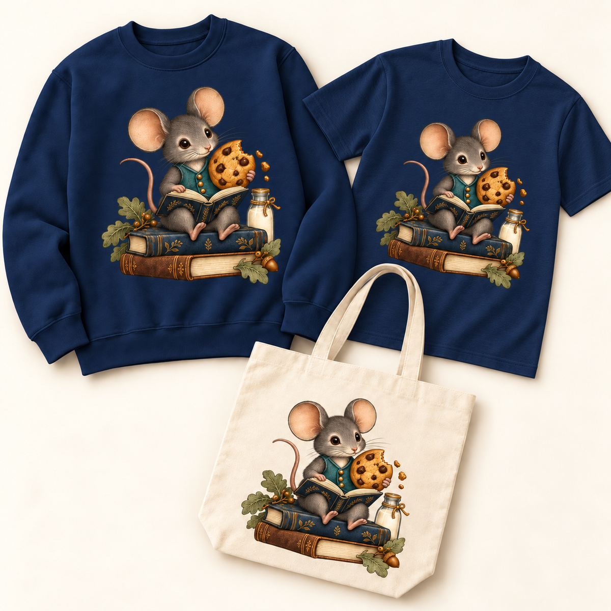 Storybook — Mouse and Cookie Storytime — Navy apparel preview