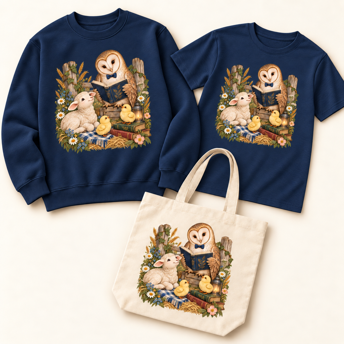 Storybook — Barnyard Book Club — Navy apparel preview