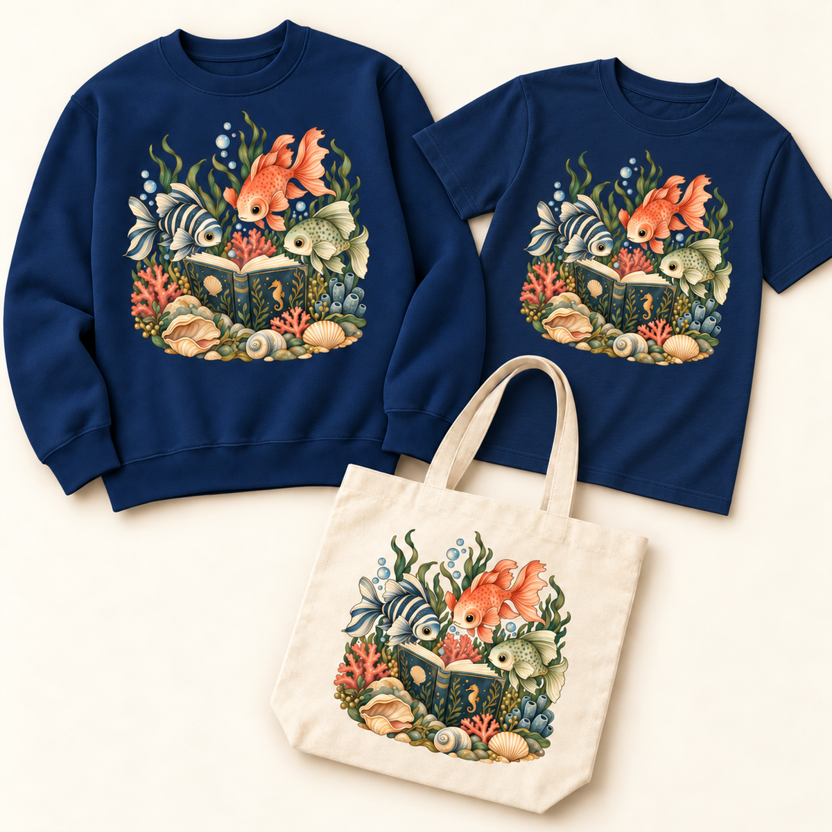 Storybook — Undersea Book Club — Navy apparel preview