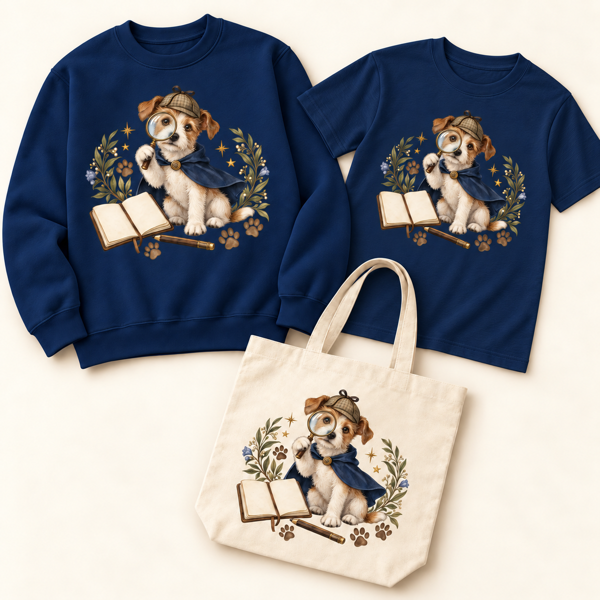 Storybook — Hero Dog Detective — Navy apparel preview
