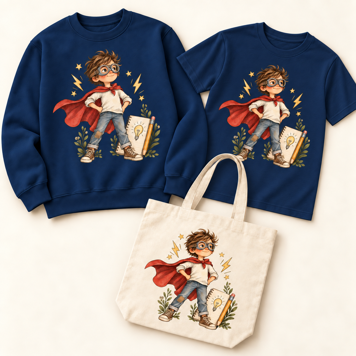 Storybook — Kid Superhero — Navy apparel preview