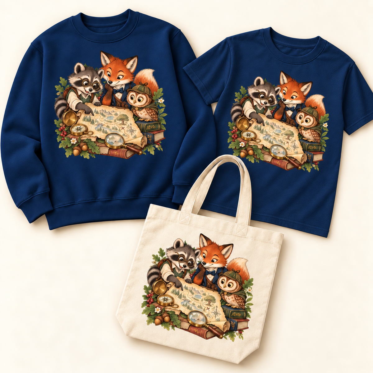 Storybook — Woodland Mystery Club — Navy apparel preview