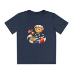 Patriotic Teddy Bear Floatie Youth T-Shirt | American Flag Kids Tee