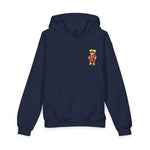 Kids Hoodie with Colorful Cartoon Bear Pocket Design