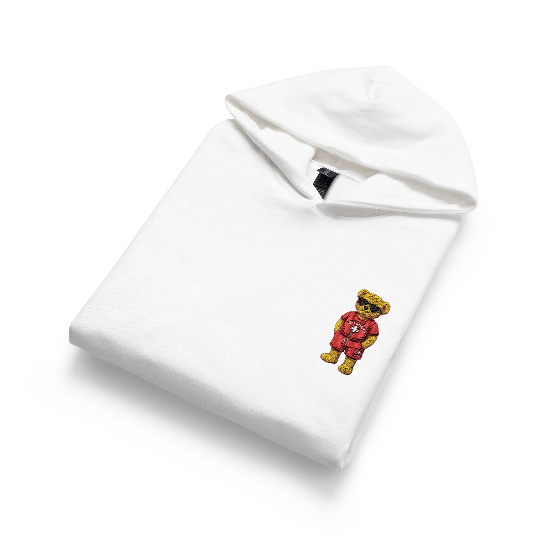Kids Hoodie with Colorful Cartoon Bear Pocket Design