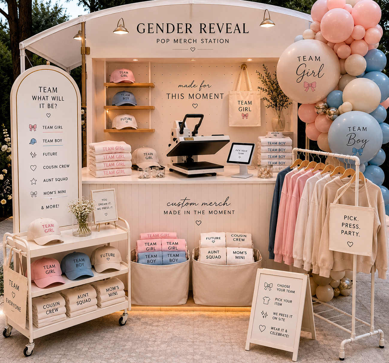 Custom Gender Revel Pop -UP Deposite