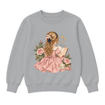 Storybook — Fancy Reader with Roses and Pearls — Boys' Sweatshirt / Athletic Heather