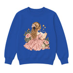 Storybook — Fancy Reader with Roses and Pearls — Boys' Sweatshirt / Royal