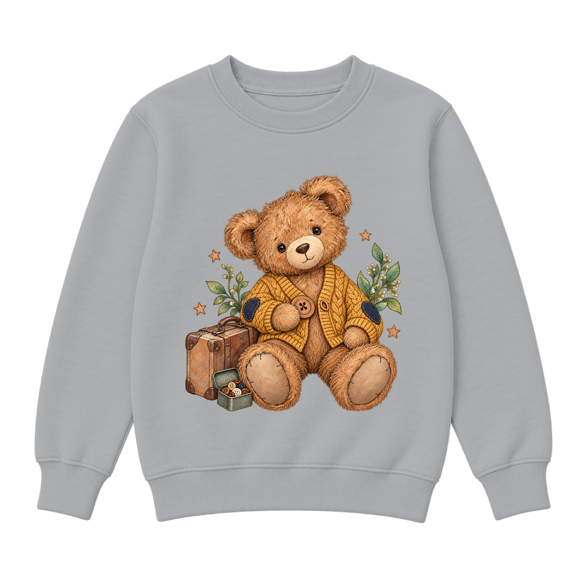 Storybook — Button Bear and the Golden Cardigan — Boys' Sweatshirt / Athletic Heather