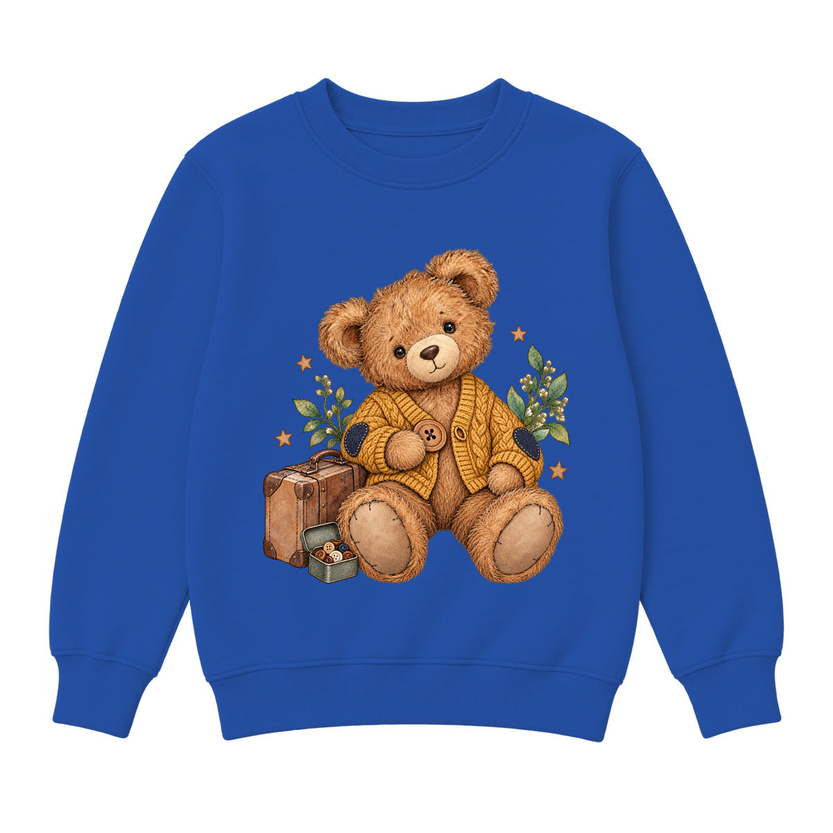 Storybook — Button Bear and the Golden Cardigan — Boys' Sweatshirt / Royal