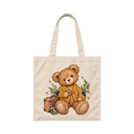 Storybook — Button Bear and the Golden Cardigan — Canvas Tote / Natural