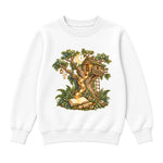 Storybook — Magical Treehouse with Golden Page Sparks — Boys' Sweatshirt / White