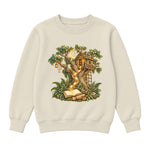 Storybook — Magical Treehouse with Golden Page Sparks — Girls' Sweatshirt / Natural Heather