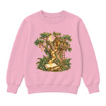 Storybook — Magical Treehouse with Golden Page Sparks — Girls' Sweatshirt / Pink