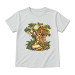 Storybook — Magical Treehouse with Golden Page Sparks — Youth T-Shirt / Ash