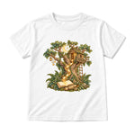Storybook — Magical Treehouse with Golden Page Sparks — Youth T-Shirt / White