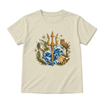 Storybook — Mythic Trident and Bronze Owl — Youth T-Shirt / Natural