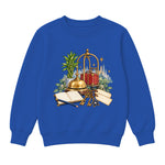 Storybook — Brass Bell, Guest Ledger, and Luggage — Boys' Sweatshirt / Royal