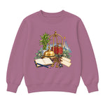 Storybook — Brass Bell, Guest Ledger, and Luggage — Girls' Sweatshirt / Mauvelous