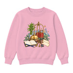 Storybook — Brass Bell, Guest Ledger, and Luggage — Girls' Sweatshirt / Pink