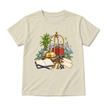 Storybook — Brass Bell, Guest Ledger, and Luggage — Youth T-Shirt / Natural