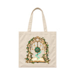 Storybook — Magical Compass in a Vine-Covered Arch — Canvas Tote / Natural