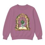 Storybook — Magical Compass in a Vine-Covered Arch — Girls' Sweatshirt / Mauvelous