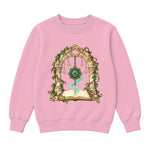 Storybook — Magical Compass in a Vine-Covered Arch — Girls' Sweatshirt / Pink