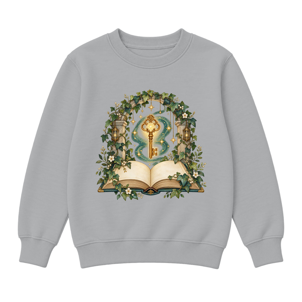 Storybook — Luminous Key Beneath the Ivy Arch — Boys' Sweatshirt / Athletic Heather