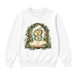 Storybook — Luminous Key Beneath the Ivy Arch — Boys' Sweatshirt / White