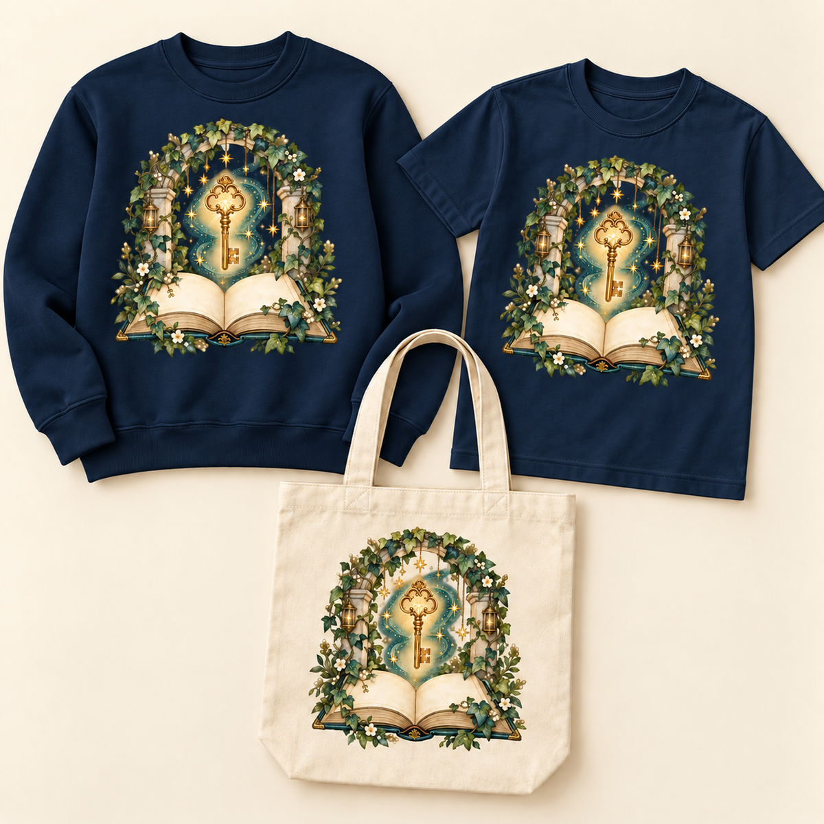 Storybook — Luminous Key Beneath the Ivy Arch — Navy apparel preview
