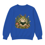 Storybook — Mossy Woodland Reader Under Ferns — Boys' Sweatshirt / Royal
