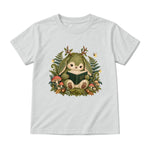 Storybook — Mossy Woodland Reader Under Ferns — Youth T-Shirt / Ash
