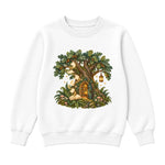 Storybook — Enchanted Oak Woodland Library — Boys' Sweatshirt / White