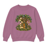Storybook — Enchanted Oak Woodland Library — Girls' Sweatshirt / Mauvelous