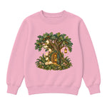 Storybook — Enchanted Oak Woodland Library — Girls' Sweatshirt / Pink