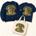 Storybook — Enchanted Oak Woodland Library — Navy apparel preview