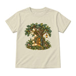 Storybook — Enchanted Oak Woodland Library — Youth T-Shirt / Natural