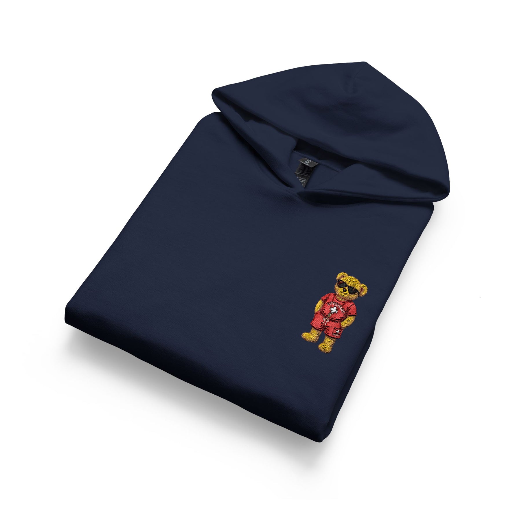 Kids Hoodie with Colorful Cartoon Bear Pocket Design