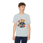 Patriotic Teddy Bear Floatie Youth T-Shirt | American Flag Kids Tee
